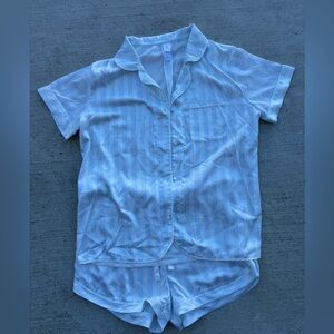 Stars Above Striped Satin Pajama Set